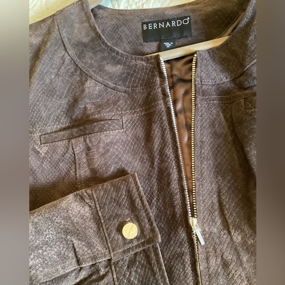 Bernardo Suede Jacket - Brown Python (2X*) - Picture 3 of 12